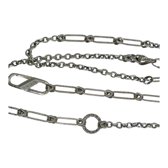 John Hardy 925 Sterling Silver Asli 36" Classic Chain Remix Y Necklace 62g - Picture 7 of 10